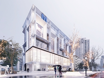 现代主义商场建筑 现代酒店建筑 温泉酒店 商务酒店 玻璃幕墙酒店 轻奢酒店