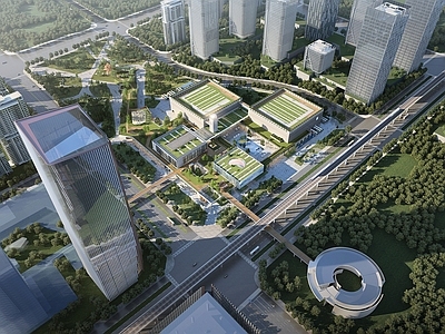 现代主义鸟瞰规划 现代剧场