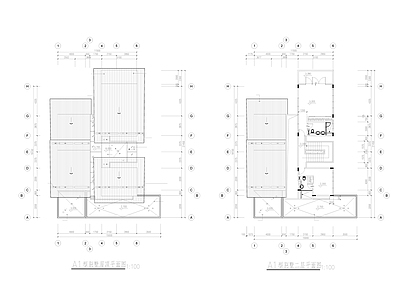 现代别墅建筑 联排别墅 施工图