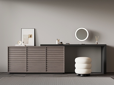 现代极简妆台妆凳