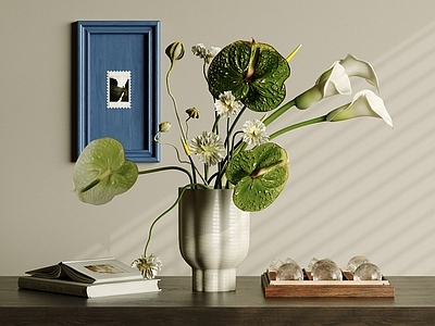 现代简约花艺 花艺摆件 艺术鲜花 艺术插花 花卉 装饰摆件组合