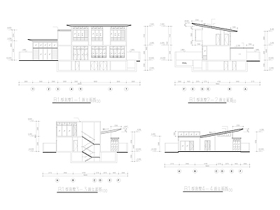 现代别墅建筑 独栋别墅 自建房 施工图