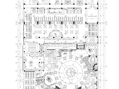 现代酒吧 户外露营音乐酒吧 平面图 施工图
