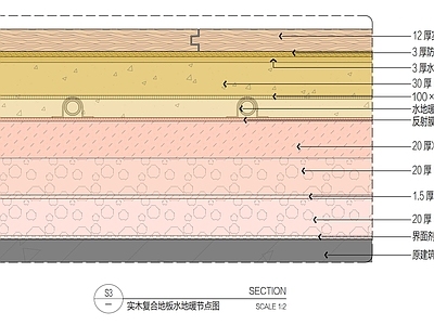木地板 木地板水地暖 施工图