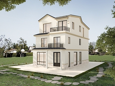 意式别墅外观 别墅 外观 现代