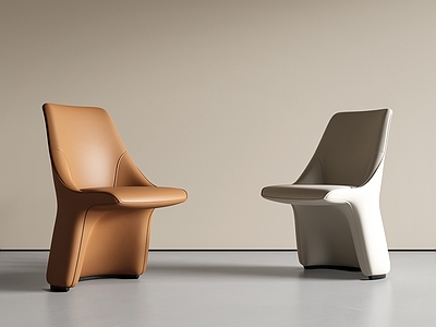 意式极简餐椅 皮餐椅 休闲椅