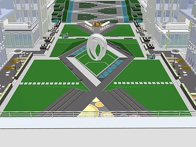 现代主义办公园区景观 产业园区景观 办公园区景观