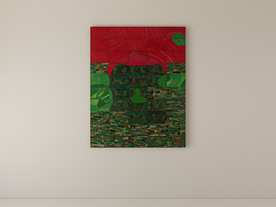 拼贴艺术抽象画 装饰画 挂画