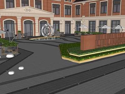 现代简约商业综合体景观 商业景观