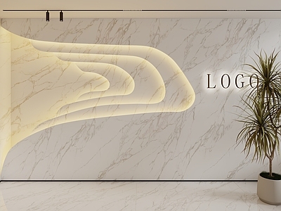 现代简约其他局部构件 现代大理石背景墙
