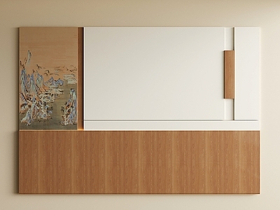 新中式床头背景墙