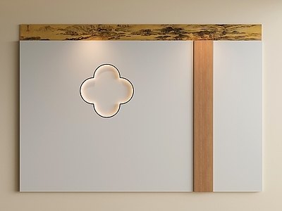 新中式床头背景墙