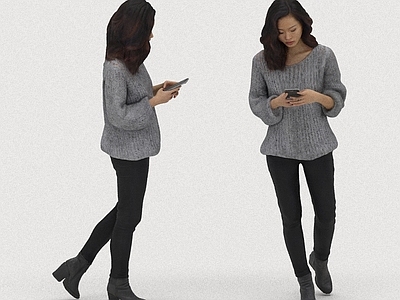 现代简约女人 人物行人路人美女