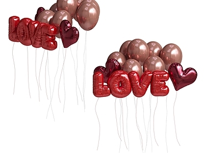 现代气球艺术风摆件组合 气球