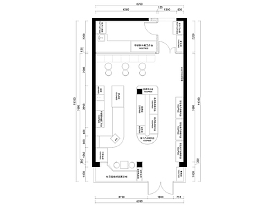 现代蛋糕店 蛋糕面包烘培店施 施工图