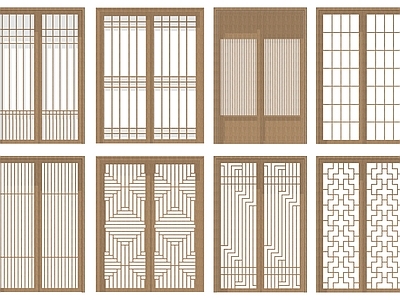 新中式推拉门