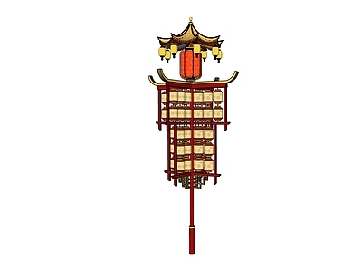 新中式景观灯 落地灯 仿古落地灯 宫灯灯杆 美陈仿古灯