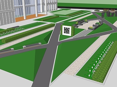 现代主义景观办公园区景观 产业园景观 创业园景观 办公园区景观