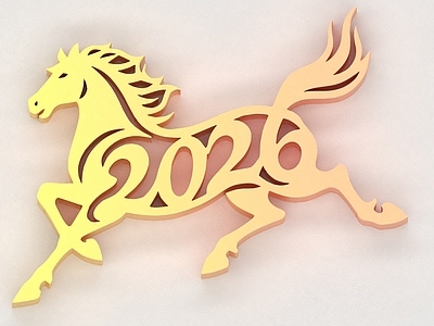 新中式雕塑摆件 新春马年摆件