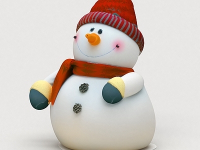 可爱风雕塑摆件 雪人