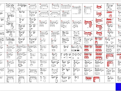 现代家具图库  施工图