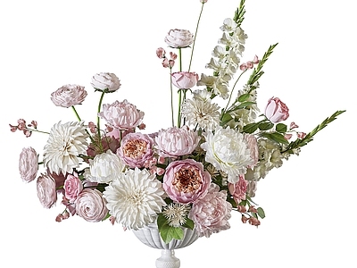 法式花艺 花瓶 花卉 花瓶摆件