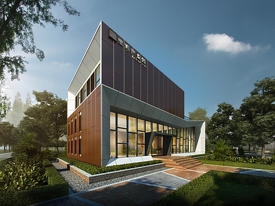 现代主义产业园办公楼 产业园 售楼部