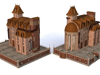 蒸汽朋克艺术风格建筑