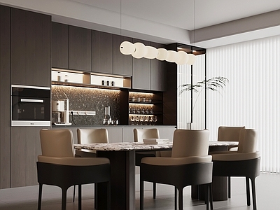 现代极简家居餐厅