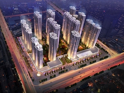 现代主义小高层住宅楼 住宅 atc风格 万科住宅