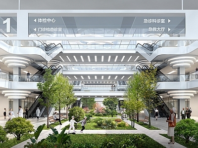 现代主义其他建筑外观 现代医院