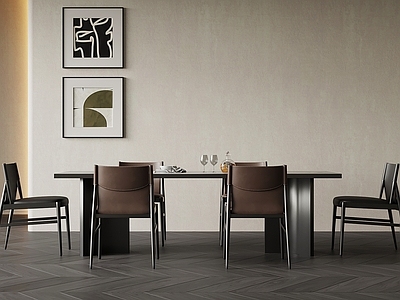 现代极简餐桌椅