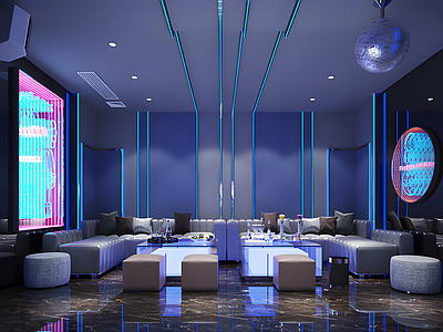 赛博朋克风KTV
