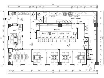 日式其他餐饮空间 日式料理店平面图 施工图