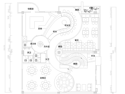 现代其他餐饮空间 创意餐厅 施工图
