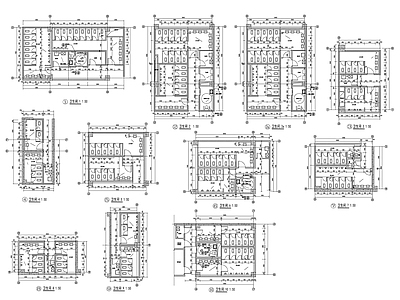 现代公共卫生间 公共卫生间布局图 施工图