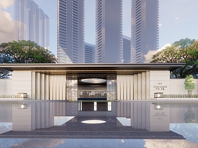 新中式售楼处建筑