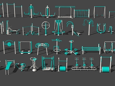 现代简约健身器材 户外健身设施