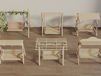 原木风秋千椅 现代原木风秋千椅 摇椅 户外椅 休闲椅