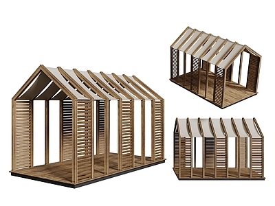 原木风木屋 现代帐篷 庭院帐篷 走廊帐篷 屋顶走廊 廊架