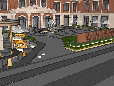 现代欧式商业综合体景观 商业综合体 商业景观 商业街景观