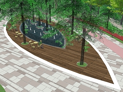 现代口袋公园 城市绿化