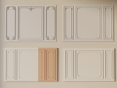 法式沙发背景墙 法式简欧背景墙 石膏线背景墙 电视背景墙 沙发背景墙 护墙板