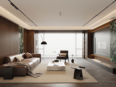 现代极简家居客厅