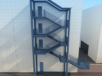 现代主义室外楼梯 室外拐角楼梯
