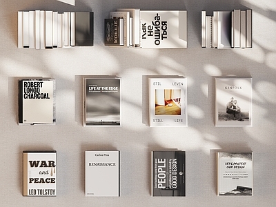 极简书籍 现代书籍摆件组合 软装