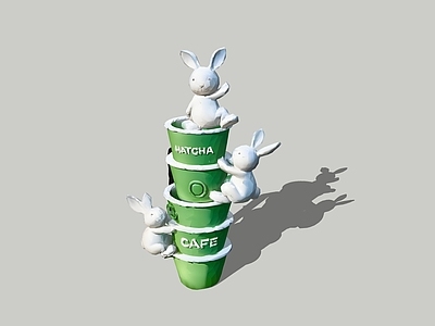 童趣风IP形象 茶杯兔子