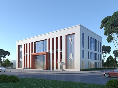 现代主义体育馆外观