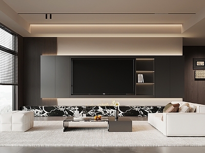 现代极简家居客厅