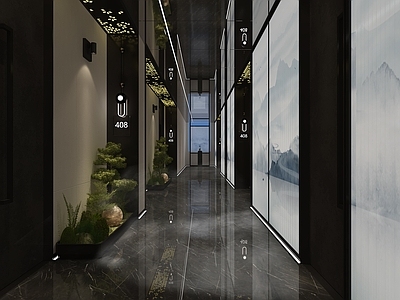 新中式酒店走廊